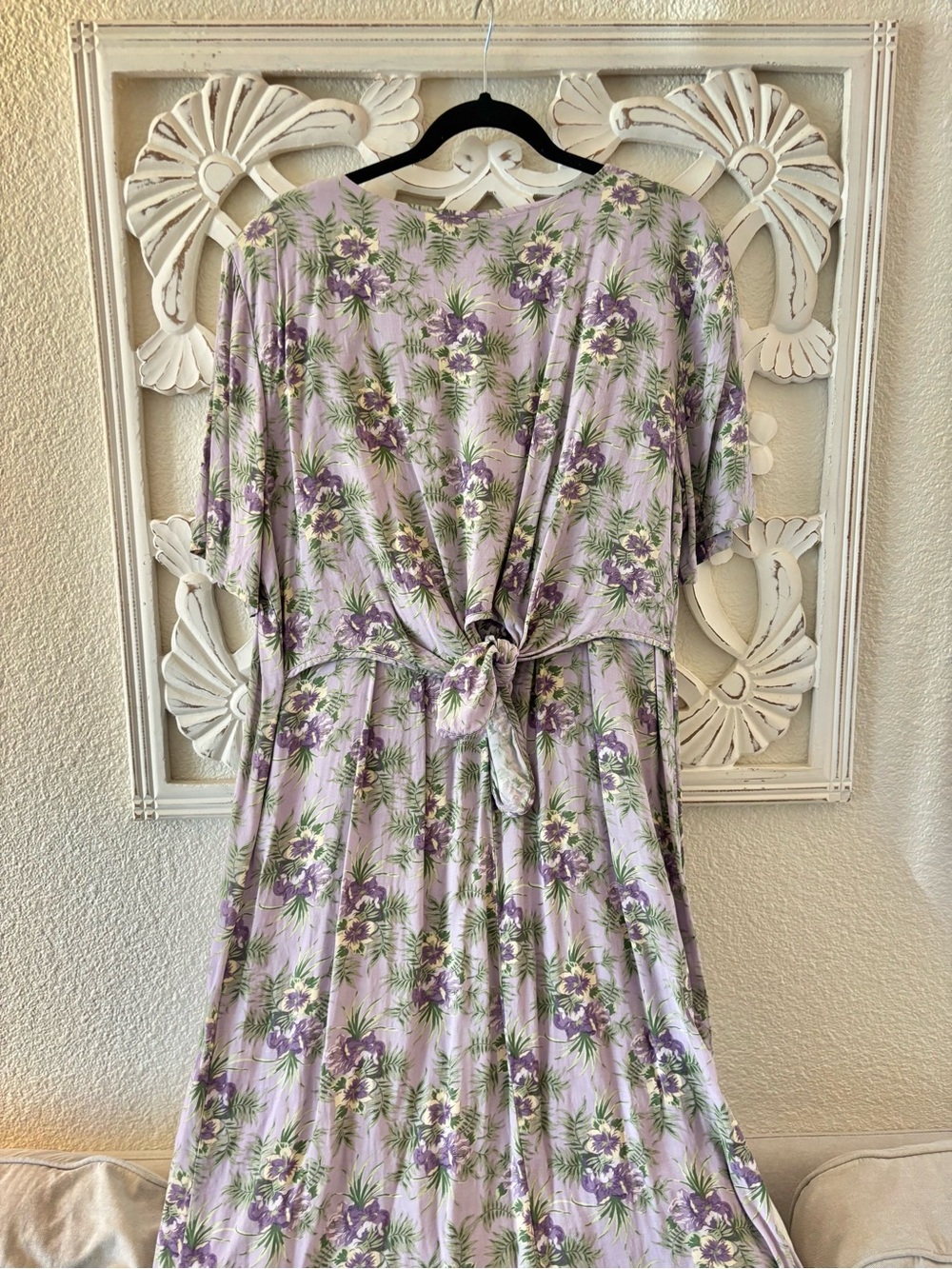 90’s CDC Lavender Floral Button-Front Dress either Tie Back 😍 - Picture 2 of 4